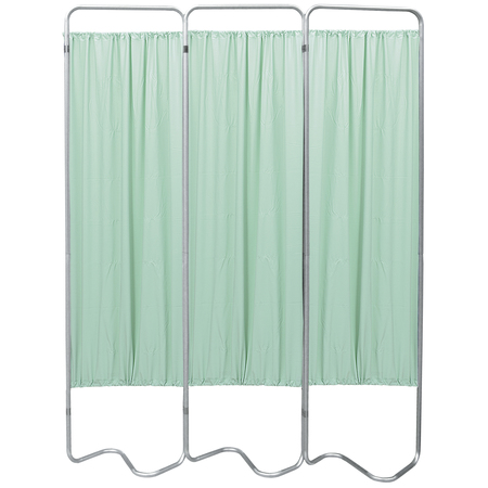 OMNIMED 3 Section Beamatic Privacy Screen with Vinyl Panels, Green 153053-15